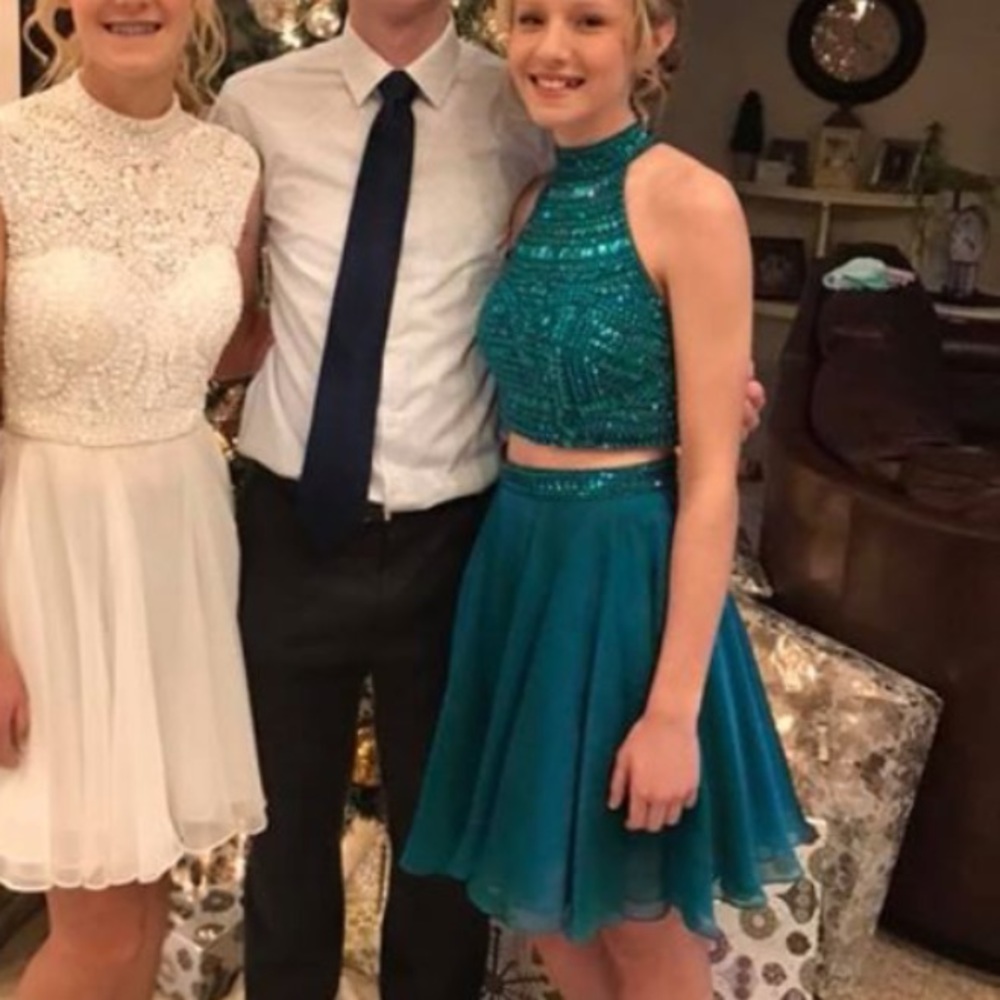 Two Piece Sherri Hill High Neck Dress